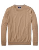  Tan Crew Neck Cashmere Sweater Size Medium By Charles Tyrwhitt