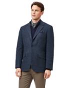  Classic Fit Blue Semi Plain Textured Wool Wool Jacket Size 40 By Charles Tyrwhitt