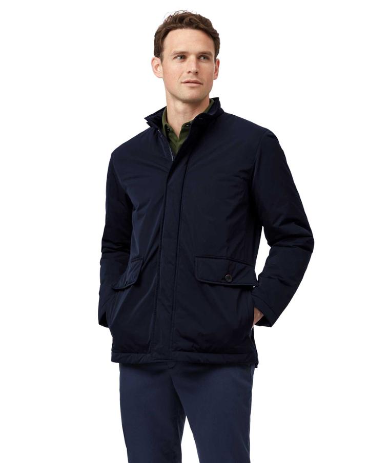  Navy Showerproof Field Synthetic Coat Size Medium By Charles Tyrwhitt