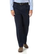  Navy Classic Fit Single Pleat Non-iron Cotton Chino Pants Size W32 L30 By Charles Tyrwhitt