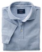 Charles Tyrwhitt Charles Tyrwhitt Classic Fit White And Sky Semi Plain Polo Shirt