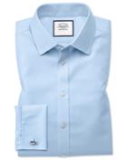 Charles Tyrwhitt Classic Fit Non-iron Twill Sky Blue Cotton Dress Shirt French Cuff Size 15/33 By Charles Tyrwhitt