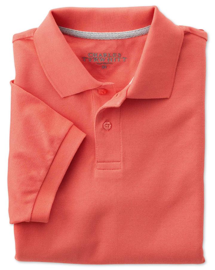 Charles Tyrwhitt Charles Tyrwhitt Classic Fit Coral Pique Polo Shirt