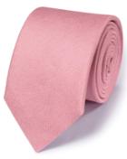 Charles Tyrwhitt Charles Tyrwhitt Pink Silk Mix Classic Plain Tie