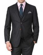 Charles Tyrwhitt Charles Tyrwhitt Charcoal Slim Fit Saxony Business Suit Wool Jacket Size 36