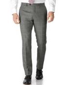 Charles Tyrwhitt Charles Tyrwhitt Grey Check Slim Fit Twill Business Suit Wool Pants Size W30 L38