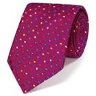 Charles Tyrwhitt Charles Tyrwhitt Luxury Pink Multi Spot Floral Tie