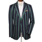 Charles Tyrwhitt Charles Tyrwhitt Navy And Green Striped Boating Classic Fit Blazer (42 Regular)