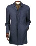  Airforce Blue Puppytooth Weatherproof Wool Car Wool Coat Size 42 By Charles Tyrwhitt
