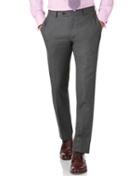 Charles Tyrwhitt Charles Tyrwhitt Mid Grey Slim Fit Twill Business Suit Wool Pants Size W32 L38