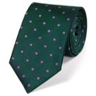Charles Tyrwhitt Charles Tyrwhitt Classic Green And Purple Classic Spot Tie