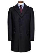 Charles Tyrwhitt Navy Wool And Cashmere Epsom Overwool/cashmere Coat Size 38 By Charles Tyrwhitt
