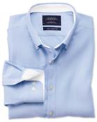 Charles Tyrwhitt Extra Slim Fit Sky Blue Washed Oxford Cotton Casual Shirt Single Cuff Size Medium By Charles Tyrwhitt