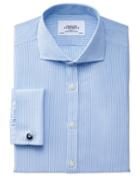 Charles Tyrwhitt Charles Tyrwhitt Extra Slim Fit Cutaway Collar Non-iron Bengal Stripe Sky Shirt