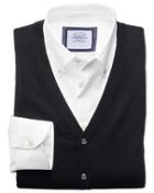 Charles Tyrwhitt Black Merino Wool Vest Size Small By Charles Tyrwhitt