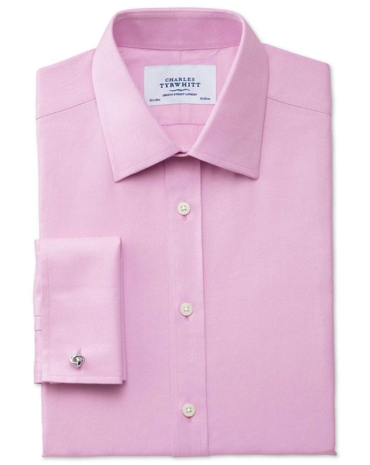 Charles Tyrwhitt Charles Tyrwhitt Classic Fit Egyptian Cotton Cavalry Twill Pink Shirt