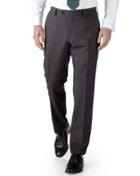 Charles Tyrwhitt Charles Tyrwhitt Grey Check Slim Fit Flannel Business Suit Trousers