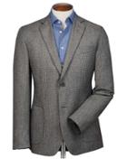 Charles Tyrwhitt Slim Fit Grey Puppytooth Italian Wool Flannel Wool Blazer Size 38 By Charles Tyrwhitt
