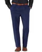 Charles Tyrwhitt Charles Tyrwhitt Marine Blue Classic Fit Single Pleat Non-iron Cotton Chino Pants Size W30 L38