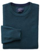 Charles Tyrwhitt Teal Merino Cotton Crew Neck Wool Sweater Size Xl By Charles Tyrwhitt