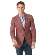  Slim Fit British Wool With Cashmere Cotton/cashmere Jacket In Red Size 36 By Charles Tyrwhitt