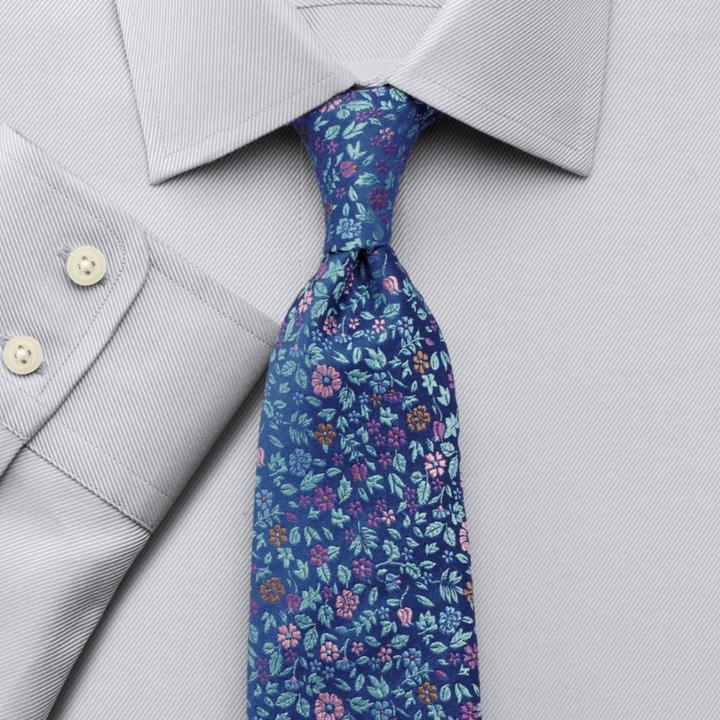 Charles Tyrwhitt Charles Tyrwhitt Slim Fit Egyptian Cotton Cavalry Twill Grey Shirt
