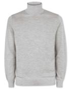  Silver Merino Roll Neck 100percent Merino Wool Sweater Size Large By Charles Tyrwhitt
