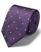  Lilac And White Silk Spot Classic Tie By Charles Tyrwhitt