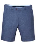 Charles Tyrwhitt Charles Tyrwhitt Blue Slim Fit Linen Shorts Size 30