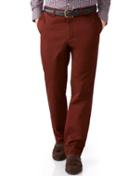 Charles Tyrwhitt Charles Tyrwhitt Copper Slim Fit Flat Front Cotton Chino Pants Size W38 L30