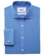 Charles Tyrwhitt Charles Tyrwhitt Extra Slim Fit Spread Collar Non-iron Poplin Blue Cotton Dress Shirt Size 14.5/32