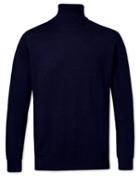  Navy Merino Wool Roll Neck 100percent Merino Wool Sweater Size Large By Charles Tyrwhitt