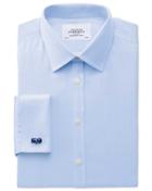 Charles Tyrwhitt Charles Tyrwhitt Extra Slim Fit Non-iron Puppytooth Sky Blue Cotton Dress Shirt Size 14.5/32