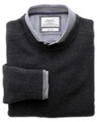 Charles Tyrwhitt Charcoal Merino Cotton Crew Neck Wool Sweater Size Medium By Charles Tyrwhitt