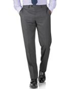 Charles Tyrwhitt Charles Tyrwhitt Mid Grey Classic Fit Twill Business Suit Wool Pants Size W34 L34