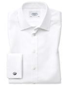 Charles Tyrwhitt Slim Fit Egyptian Cotton Royal Oxford White Dress Casual Shirt French Cuff Size 14.5/33 By Charles Tyrwhitt