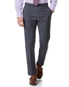  Airforce Blue Check Slim Fit Twist Business Suit Wool Pants Size W30 L30 By Charles Tyrwhitt