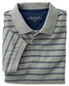 Charles Tyrwhitt Charles Tyrwhitt Classic Fit Grey And Sky Striped Pique Polo Shirt