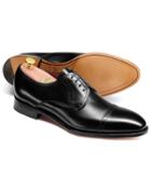 Charles Tyrwhitt Black Calf Leather Toe Cap Derby Shoe Size 11.5 By Charles Tyrwhitt