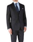 Charles Tyrwhitt Charles Tyrwhitt Charcoal Slim Fit Herringbone Business Wool Jacket Size 38
