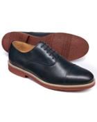 Charles Tyrwhitt Navy Oxford Toe Cap Shoe Size 11.5 By Charles Tyrwhitt