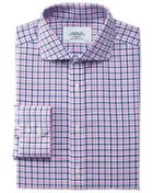 Charles Tyrwhitt Charles Tyrwhitt Extra Slim Fit Cutaway Collar Non-iron Royal Oxford Blue And Pink Shirt