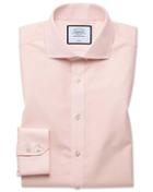  Extra Slim Fit Non-iron Tyrwhitt Cool Poplin Peach Cotton Dress Shirt Single Cuff Size 14.5/32 By Charles Tyrwhitt