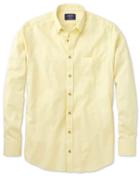 Charles Tyrwhitt Charles Tyrwhitt Classic Fit Yellow Cotton Dress Shirt Size Large