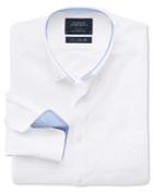 Charles Tyrwhitt Charles Tyrwhitt Extra Slim Fit White Washed Oxford Cotton Dress Shirt Size Xxl