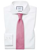  Slim Fit Non-iron Cutaway White Tyrwhitt Cool Cotton Dress Shirt Single Cuff Size 14.5/32 By Charles Tyrwhitt