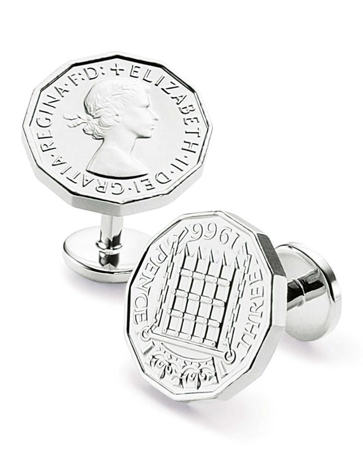 Charles Tyrwhitt Charles Tyrwhitt Silver Three Pence Cufflinks