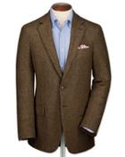 Charles Tyrwhitt Slim Fit Tan Tweed Wool Jacket Size 40 By Charles Tyrwhitt