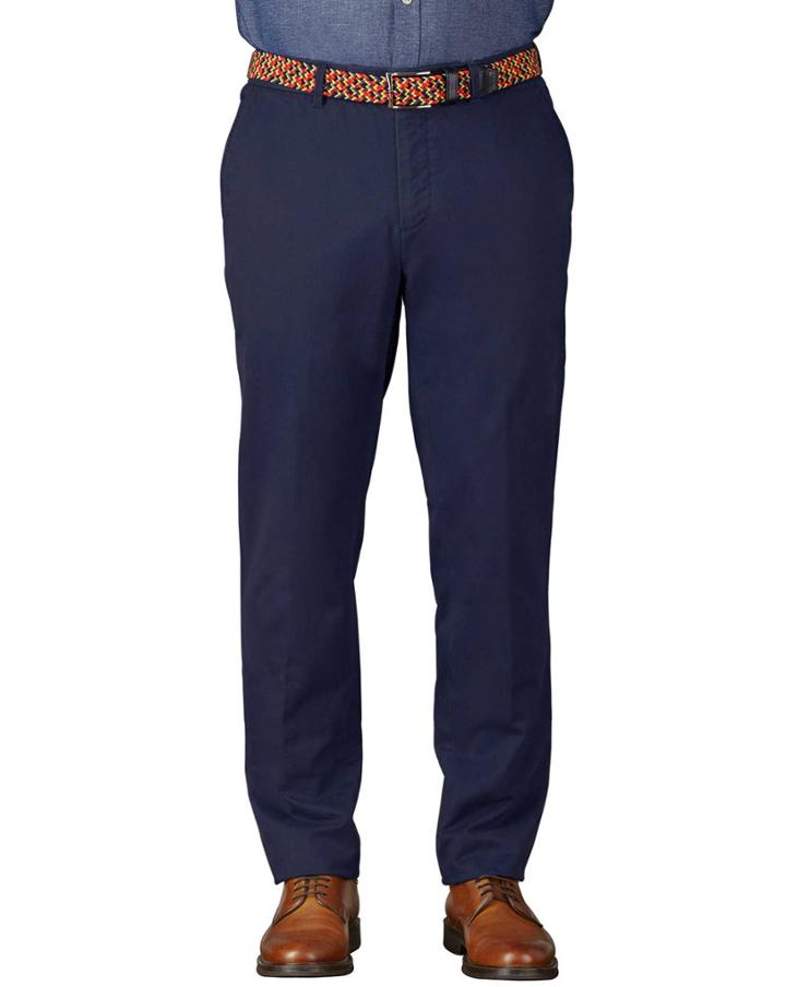 Charles Tyrwhitt Marine Blue Extra Slim Fit Flat Front Cotton Chino Pants Size W30 L30 By Charles Tyrwhitt