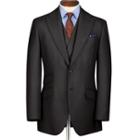 Charles Tyrwhitt Charles Tyrwhitt Charcoal Slim Fit British Hopsack Luxury Suit Wool Jacket Size 36
